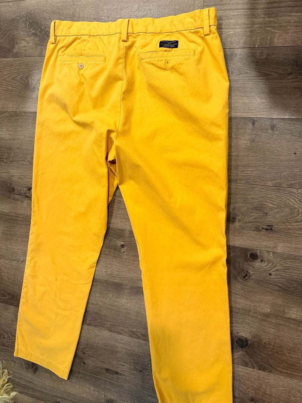 Banana Republic Emerson Chino Pants Men's 35x32 Yellow Cotton - Picture 8 of 8